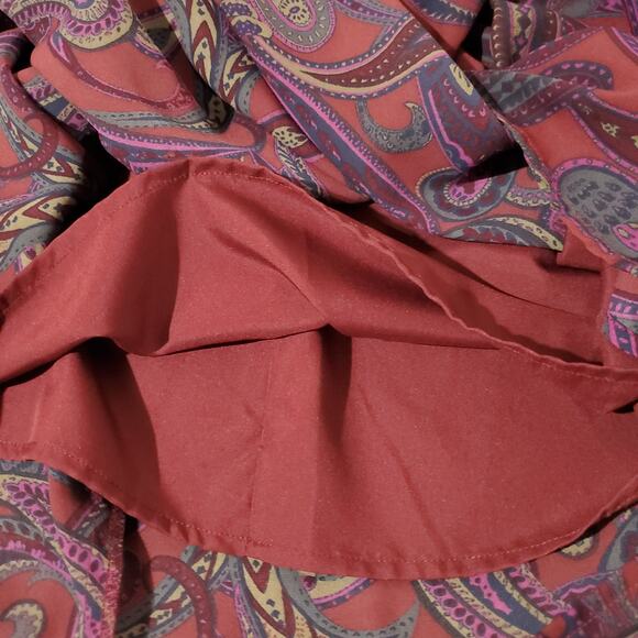 Jack by BB Dakota Triston Paisley High Neck Mini Dress Womens Size S Flowy Boho - Picture 13 of 16